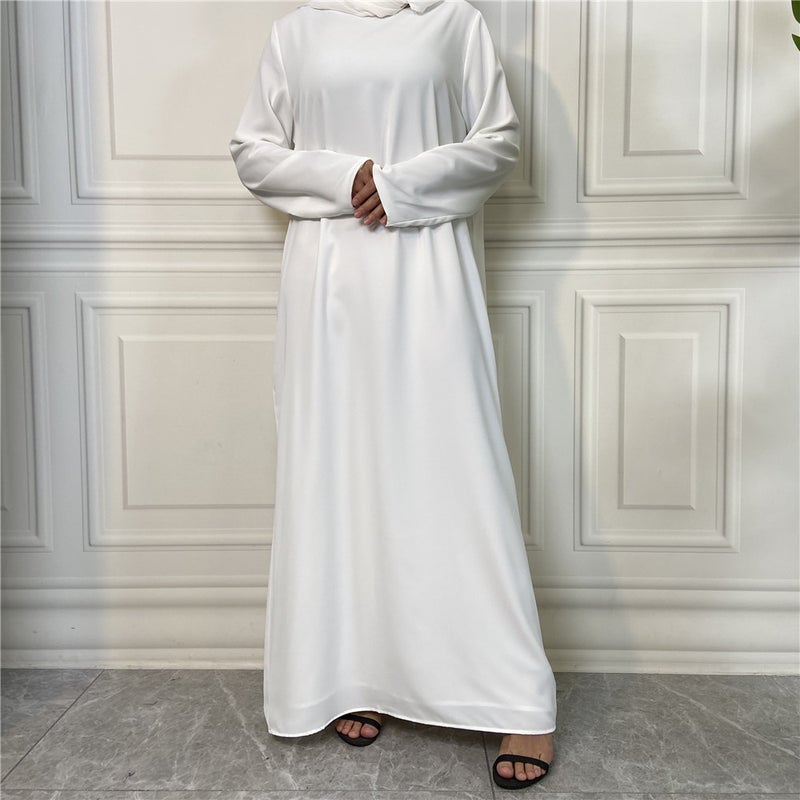 مونيكا فاشون فستان بسيط يناسب جميع المناسبات بأكمام طويلة ولون واحد - Image 2
