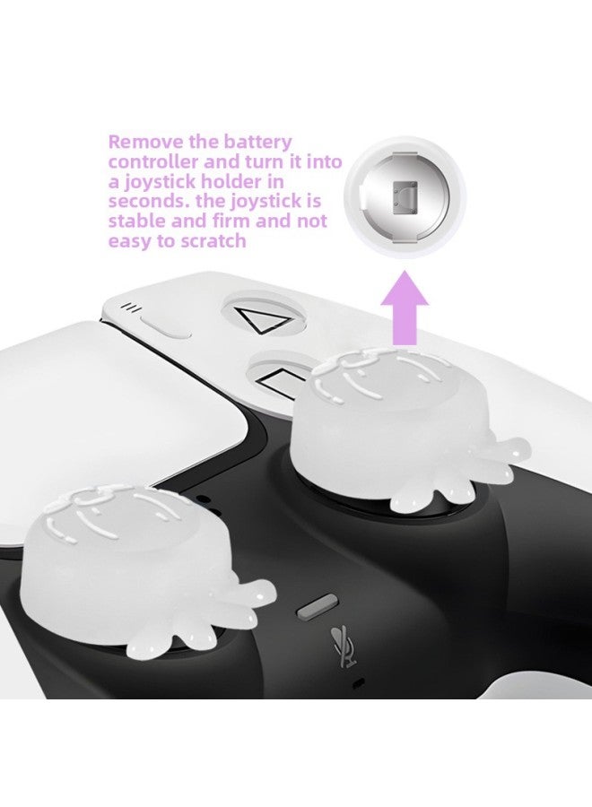 Suitable For PS5 Rocker Cap Xbox Rocker Cap Keyboard Cap Luminous Gamepad Silicone Cap Protective Cap-Product Color:White Powder (customized Products Do Not Support Returns Or Exchanges)  - Image 3