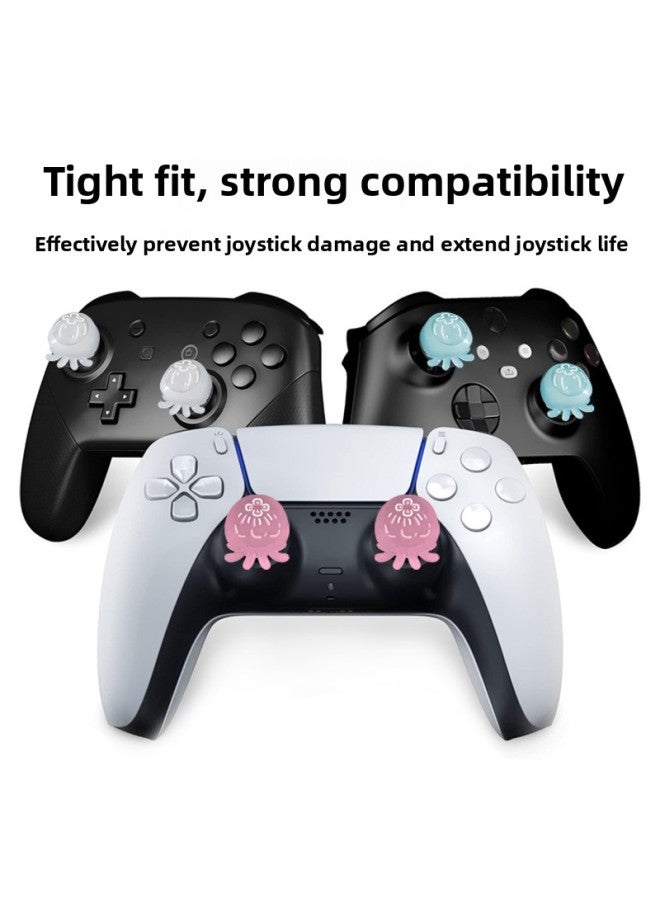 Suitable For PS5 Rocker Cap Xbox Rocker Cap Keyboard Cap Luminous Gamepad Silicone Cap Protective Cap-Product Color:White Powder (customized Products Do Not Support Returns Or Exchanges)  - Image 4