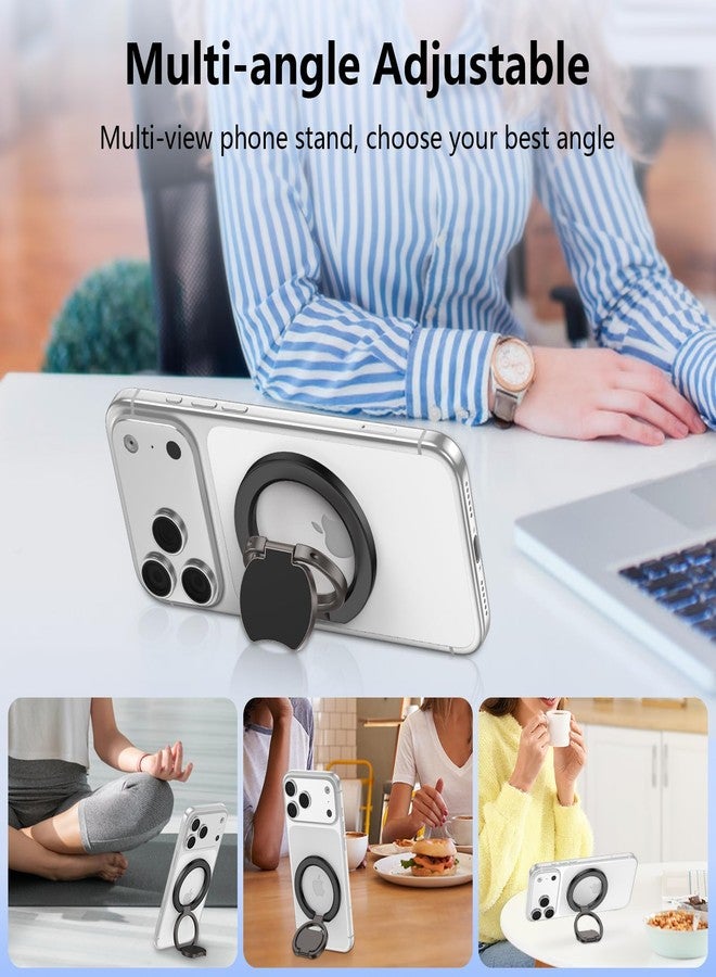 حامل هاتف مغناطيسي حلقي من MagSafe، ثنائي الجوانب، يدور 360 درجة، مزود بمغناطيس قوي، حامل حلقي للهاتف، مسند MagSafe، متوافق مع iPhone 17 Pro Max/17 Pro/17/16/15/14/13/12، Samsung، Android، iPad - Image 3