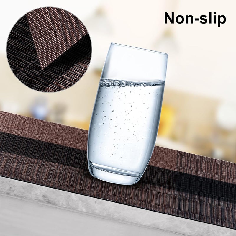 Aofmee Placemats, Place Mats Set of 6, Heat Resistant Table Placemats, Washable PVC Table Mats, Woven Vinyl Placemats for Kitchen Dining Table, Non-Slip Stain Resistant Placemats Indoor Easy to Clean - Image 4