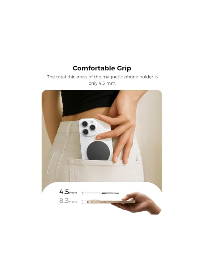 Green Tiger All-Metal Magnetic Phone Ring Holder for MagSafe,Two-Sided Magnetic Cell Phone Grip Stand Finger Ring Kickstand Compatible with iPhone /17/16/15/14/13/12Pro Max Accessories - Image 5