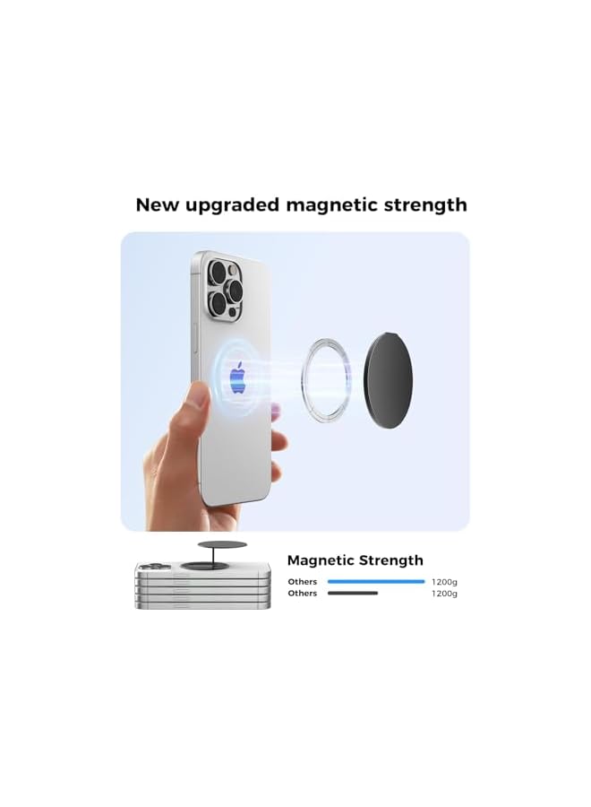 Green Tiger All-Metal Magnetic Phone Ring Holder for MagSafe,Two-Sided Magnetic Cell Phone Grip Stand Finger Ring Kickstand Compatible with iPhone /17/16/15/14/13/12Pro Max Accessories - Image 2