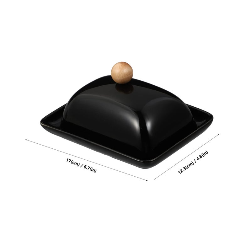 Ceramic Butter Container With Lid For Kitchen Cheese And Dessert Storage - Image 4