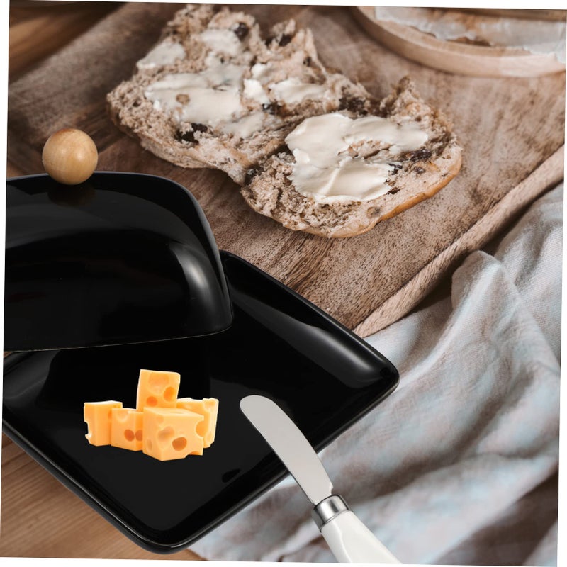 Ceramic Butter Container With Lid For Kitchen Cheese And Dessert Storage - Image 3
