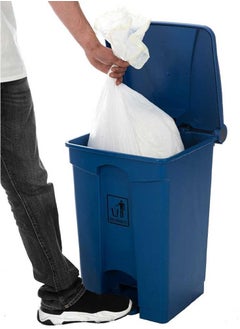 لاكوت Plastic Garbage Bin with Pedal | 68L | Blue  - Image 2