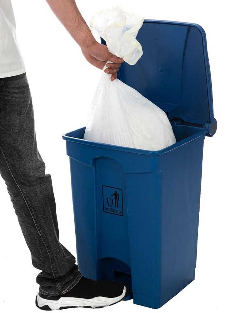 لاكوت Plastic Garbage Bin with Pedal | 68L | Blue - Image 2