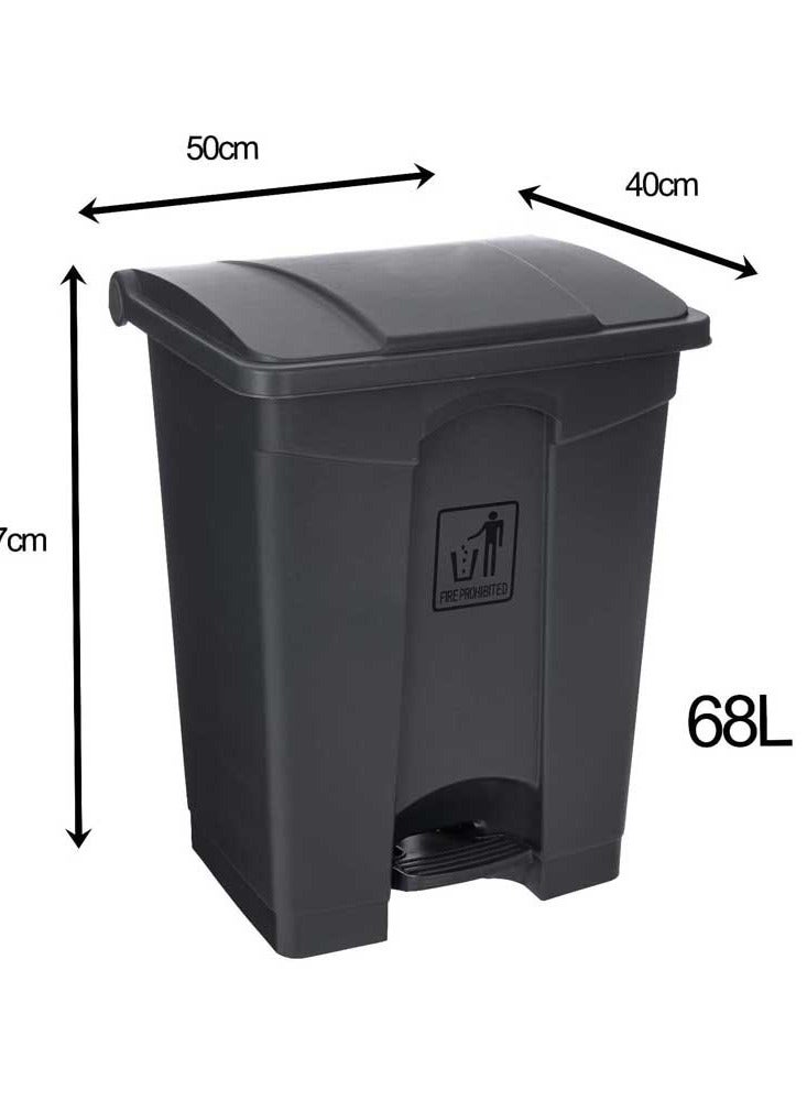 لاكوت Plastic Garbage Bin with Pedal | 68L | Blue - Image 3