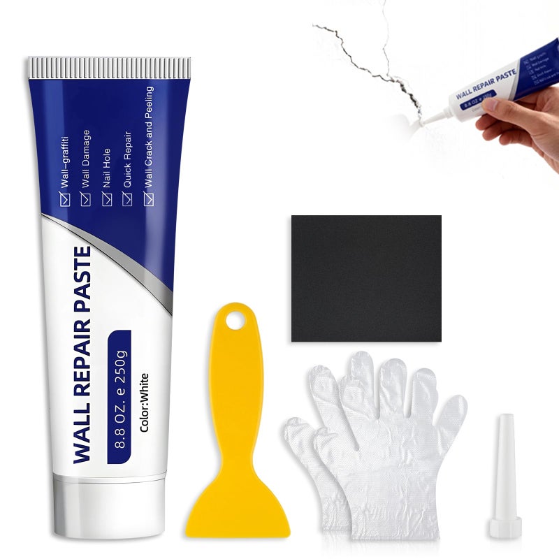 Fivewan Drywall Repair Kit, Wall Mending Agent, Wall Patch Repair Kit with Scraper, Simple Filling of Wall Holesï¼†Efficient Crack Repair - Image 1