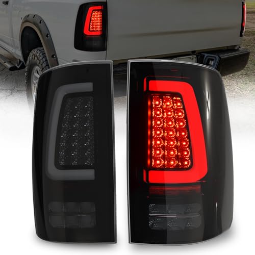 SINYATO INDUST Full LED Tail Lights for 2009-2018 Dodge Ram 1500/2010-2018 Ram 2500/3500 Rear Light Assembly, Running Lights,Turn Signals, Brake Lights, Reverse Lights, Driver & Passenger Side -Smoked - Image 1
