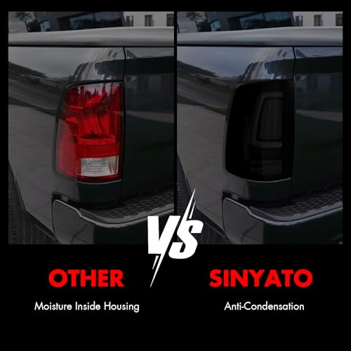 SINYATO INDUST Full LED Tail Lights for 2009-2018 Dodge Ram 1500/2010-2018 Ram 2500/3500 Rear Light Assembly, Running Lights,Turn Signals, Brake Lights, Reverse Lights, Driver & Passenger Side -Smoked - Image 5