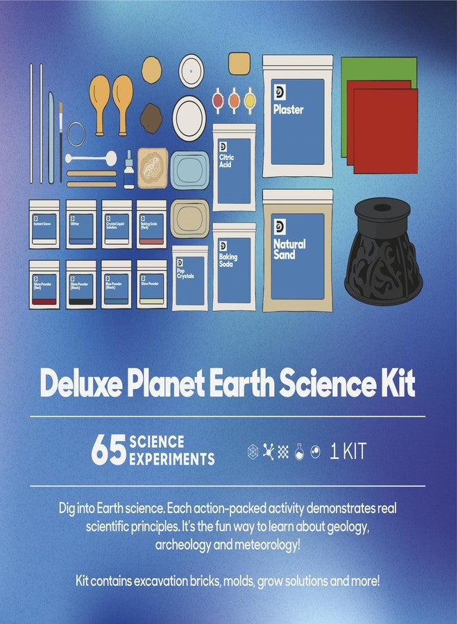 Discovery Kids Discovery™ Planet Earth Science Kit - 65 Experiment STEM Lab for Kids| Includes DIY Volcano, Tornado, Fossils, Crystals, & Slime| Geology, Chemistry & Archeology Learning Toy|Educational Gift| Ages 8+ - Image 5