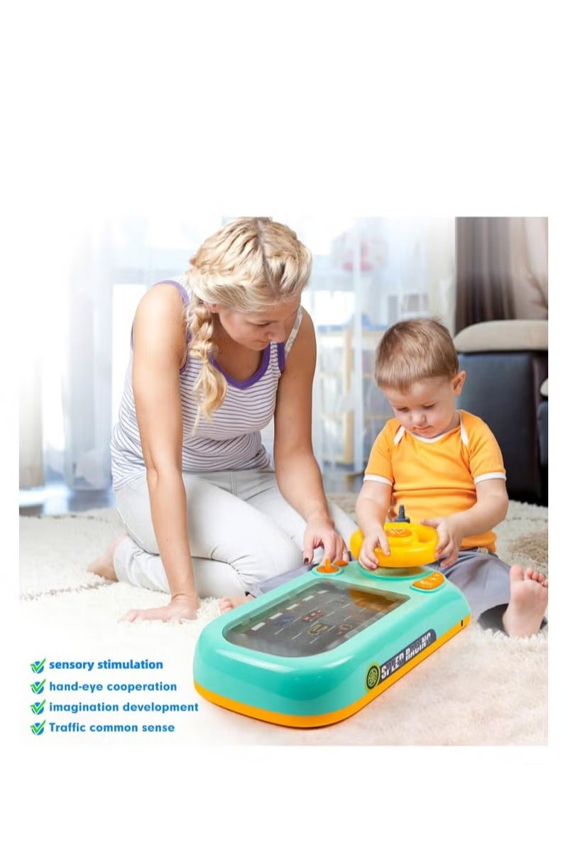 Musical Steering Wheel Toys for Toddlers Simulation Racing Car Toy with Sound for Ages 3 and Up, Interactive Educational Racing Car Toy for Boys and Girls Birthday Gift - Image 3