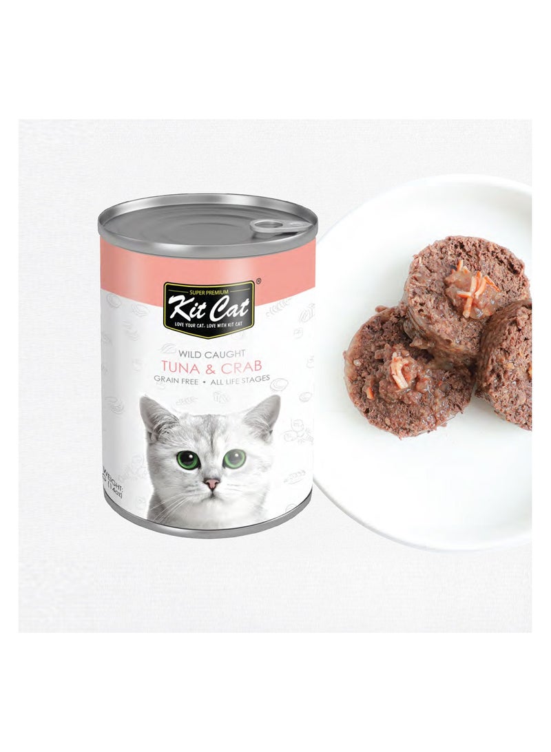 كيت كات طعام القطط المعلب من التونة البرية مع السلطعون من كيت كات، 400 غرام - Image 2