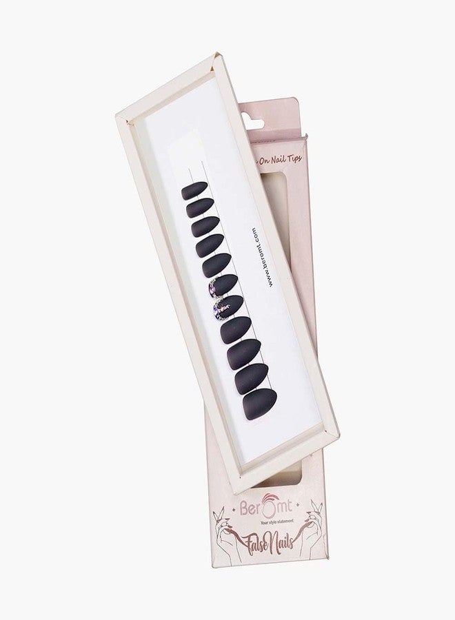 Beromt Press On Nails Set Of Full Fake Nails With Beautiful Prints For Bridal and Party - BFN664BPN - Image 5