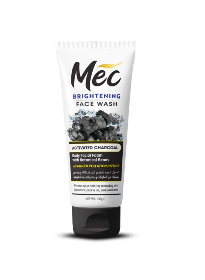 MEC Brightening Activated Charcoal Face Wash 100g - Image 1