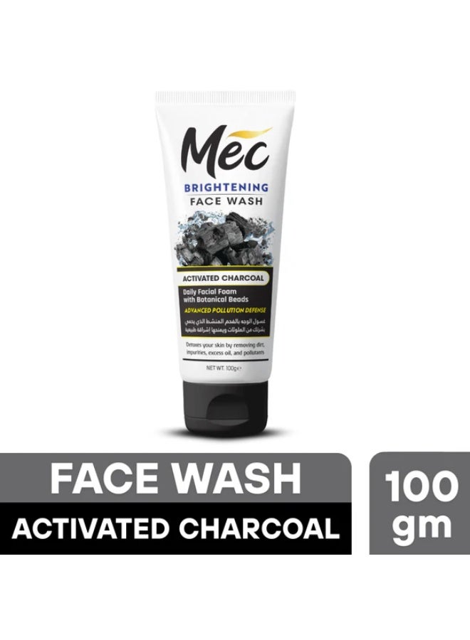 MEC Brightening Activated Charcoal Face Wash 100g - Image 2