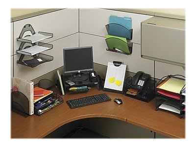 Safco Onyx Phone and Utility Tray with Drawer, Desktop Organizer, Durable Steel Mesh Construction, Black - Image 5