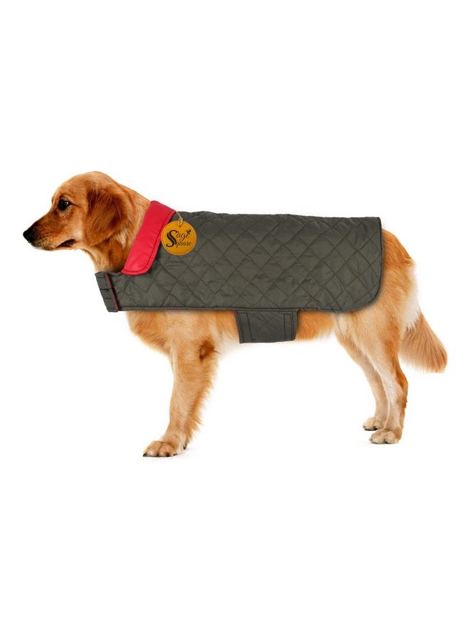 Sage Square 2 In 1 Waterproof Premium Reversible Double Side Dog Coat, Ultra Warm Windproof Winter, Thicker Fleece Jacket For Cold Weather (Red) (Medium-Large) (22 Inches)  - Image 3