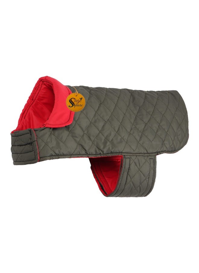 Sage Square 2 In 1 Waterproof Premium Reversible Double Side Dog Coat, Ultra Warm Windproof Winter, Thicker Fleece Jacket For Cold Weather (Red) (Medium-Large) (22 Inches)  - Image 5