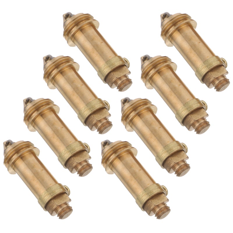 8pcs Brass Up Drain Plug Bathroom Sink Basin Accessories - Universal Push Spring Plug Replacement - Drain - Image 1