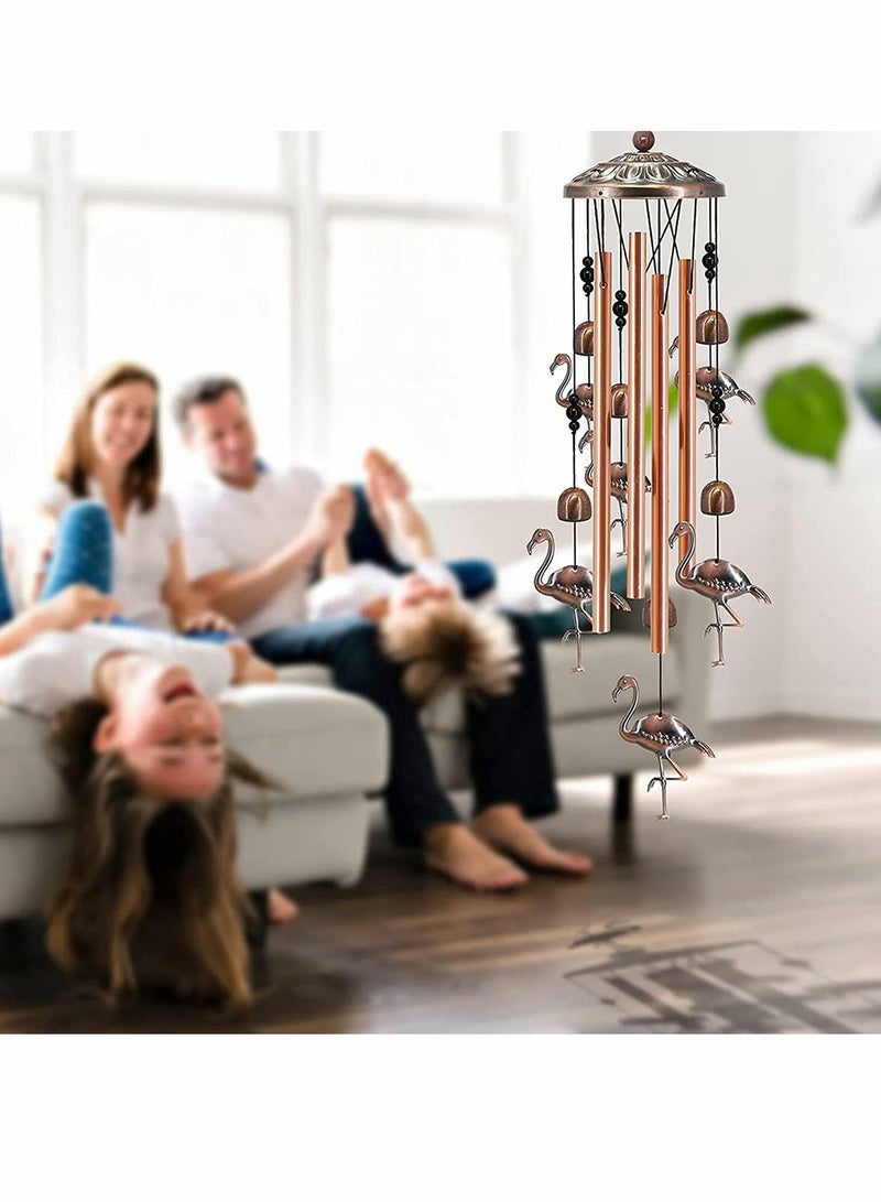 SOLARAE Wind Chimes for Outside, Bird Windchime Deep Tone with Metal Tubes and Hanging Hook Outdoor Decor for Garden Patio Wind Bell (Bronze) - Image 2