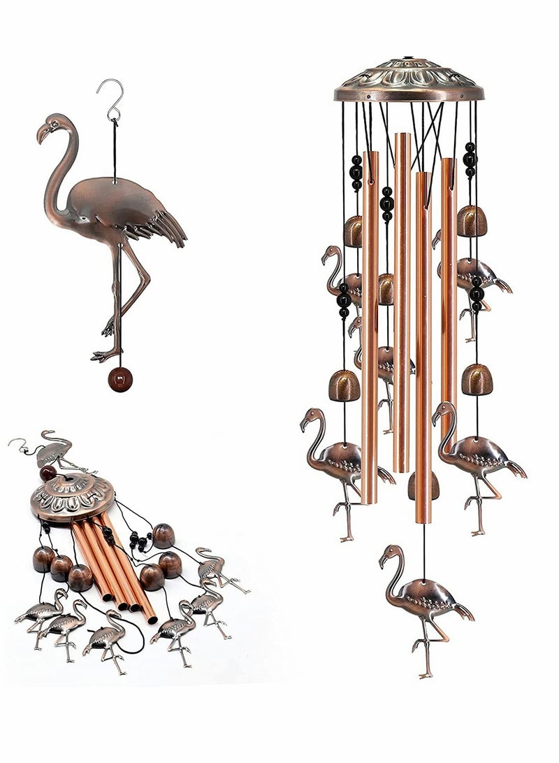 SOLARAE Wind Chimes for Outside, Bird Windchime Deep Tone with Metal Tubes and Hanging Hook Outdoor Decor for Garden Patio Wind Bell (Bronze) - Image 1