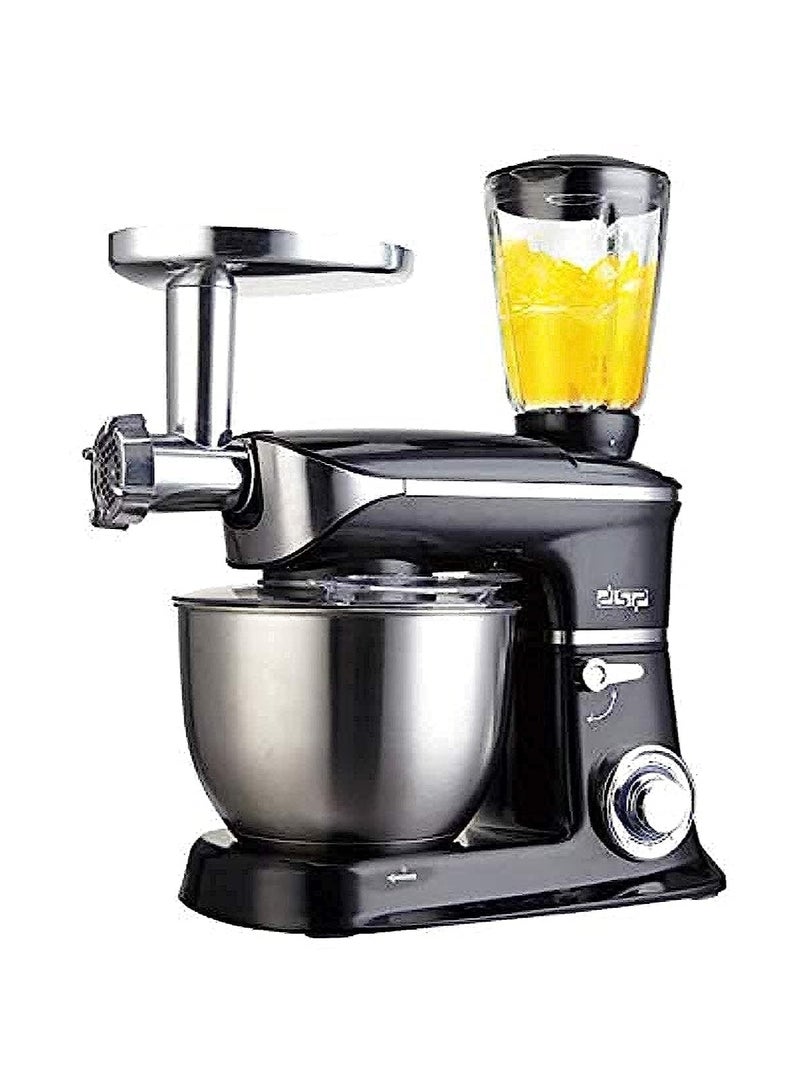 DSP KM3031 3 in 1 Multifunctional Food Processor, 1300 W, 6.5 L - Black - Image 1