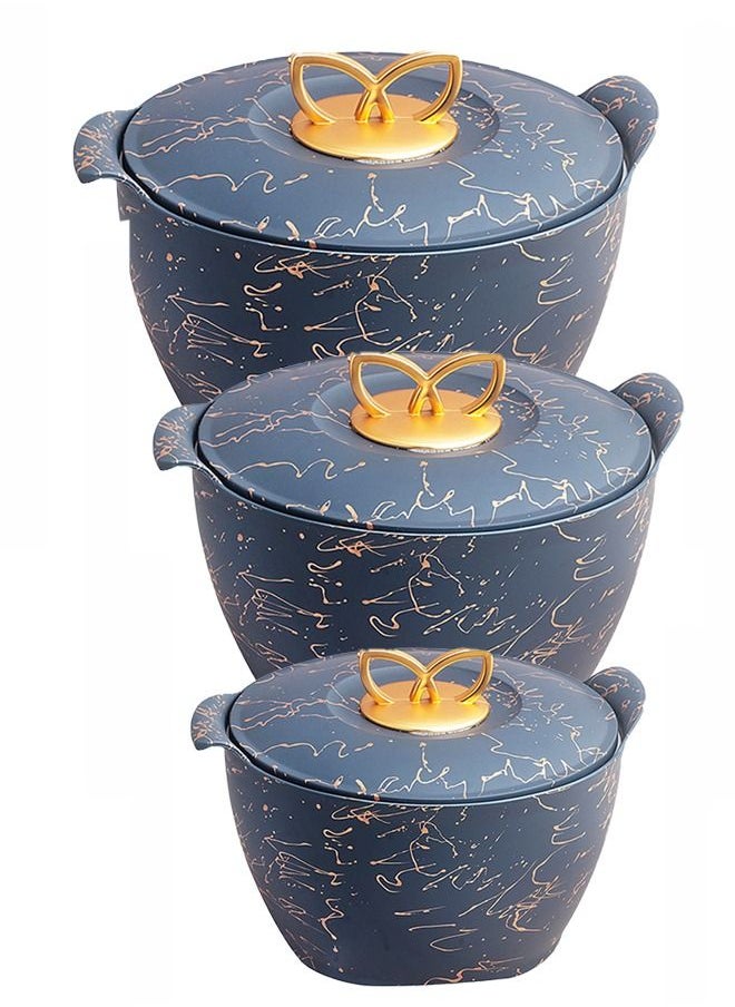 Rashi Rashi Nexus Insulated Casserole Set of 3 Pieces-1800ml,2600ml and 3600ml, Blue  - Image 2