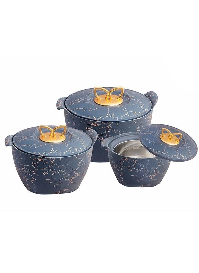 Rashi Rashi Nexus Insulated Casserole Set of 3 Pieces-1800ml,2600ml and 3600ml, Blue  - Image 3