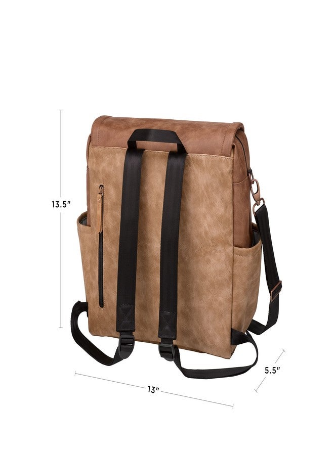 Petunia Pickle Bottom Boxy Backpack, Diaper Bag, Stylish Baby Bag, Spacious Backpack, On-The-Go Moms, Brioche - Image 4