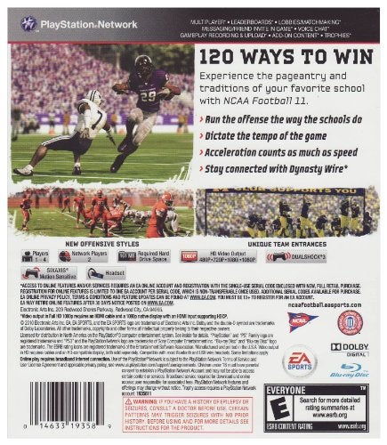 Electronic Arts NCAA كرة القدم 11 - بلاي ستيشن 3 - Image 2