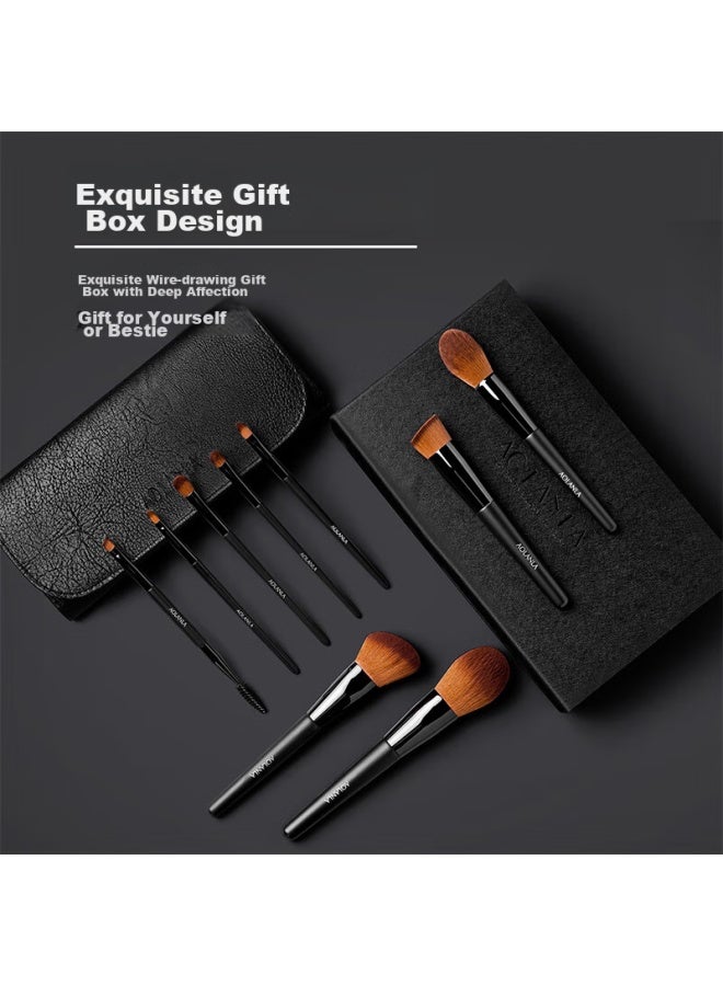 Aolanla Master-level Makeup Brush Set, 9-piece Complete Set, Foundation And Eyeshadow Brushes, Portable Beauty Tools, New Year Gift For Girlfriend - Image 4