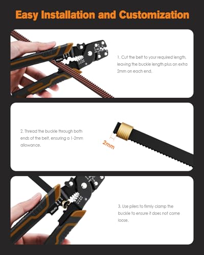 HANGLIFE GT2 Timing Belt with Copper Buckle - 3D Printer Open Synchronous Belt (2mm Pitch) 3D Printer Accessories - 6mm x 2M (6.6ft) - Image 5