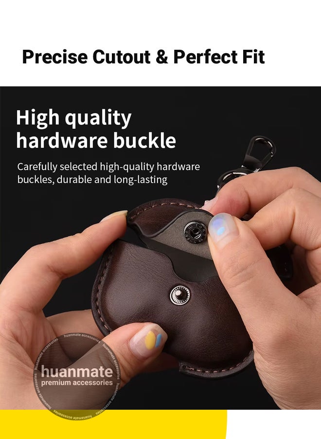 huanmate Apple AirPods 4 Shockproof Protection Case Cover - Dark Brown - Lightweight, Stylish Design, Accurate Cut-outs - Easy to Install & Remove - Durable Shield for Your Apple AirPods 4 - Image 2