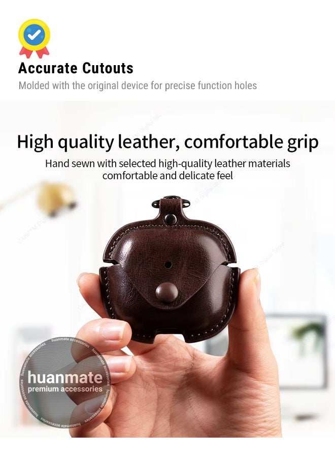 huanmate Apple AirPods 4 Shockproof Protection Case Cover - Dark Brown - Lightweight, Stylish Design, Accurate Cut-outs - Easy to Install & Remove - Durable Shield for Your Apple AirPods 4 - Image 5