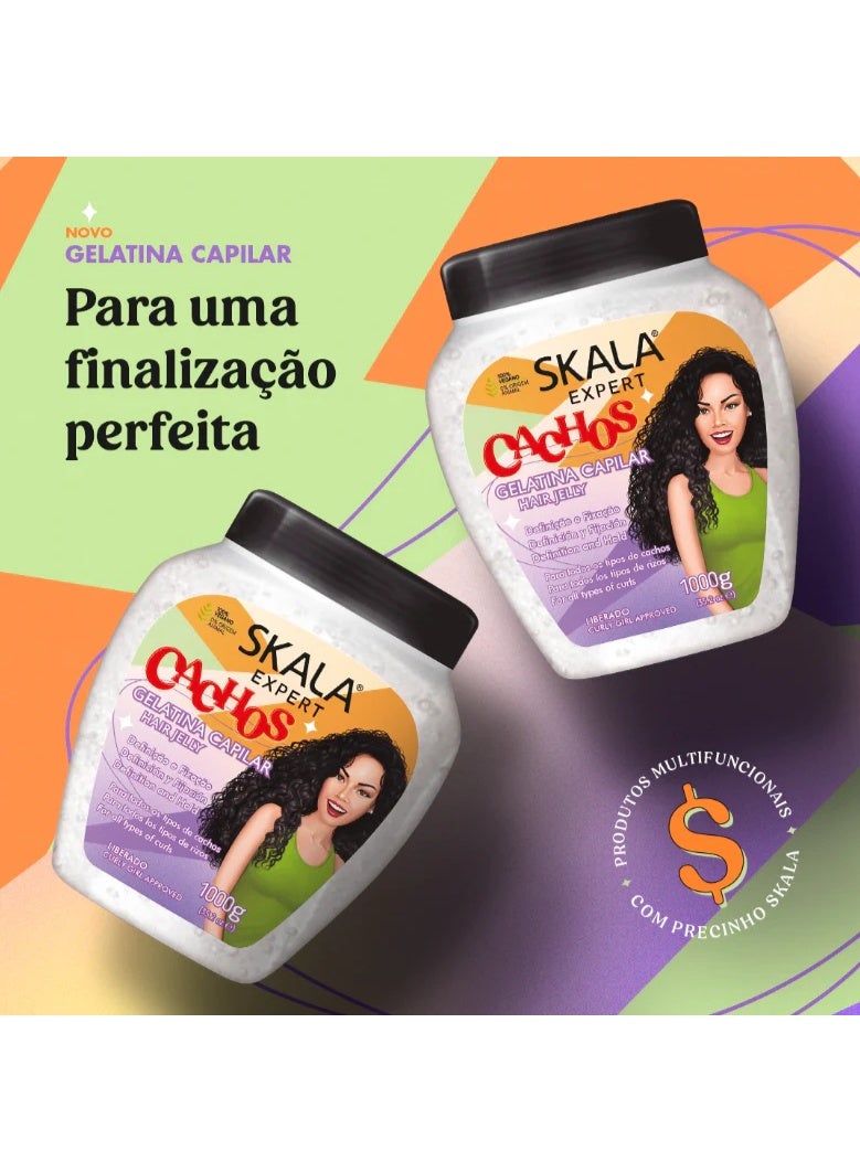 سكالا Expert Cachos Hair Jelly | Ideal for Curly & Wavy Hair Definition, Hold & Frizz Control - Image 5
