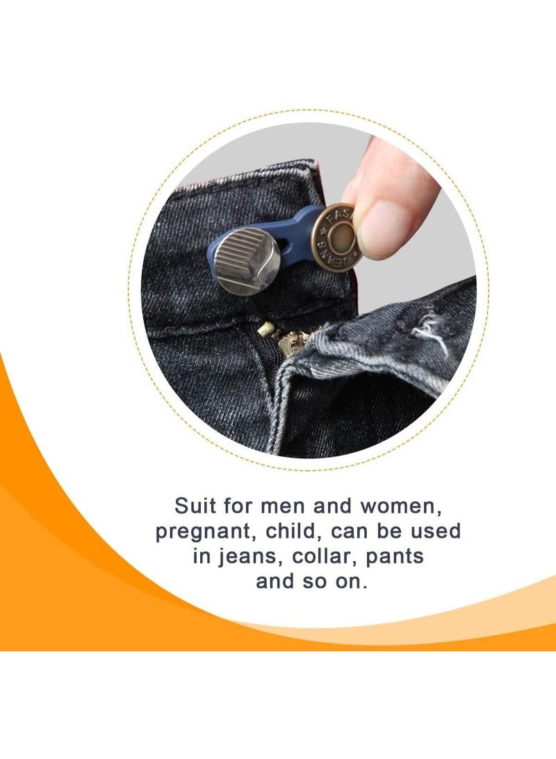 Happy Home 6 Pack Men's and Women's Metal Trouser Extenders - Seamless Waistband Extenders for Jeans, Collars, and Cuffs - Image 3