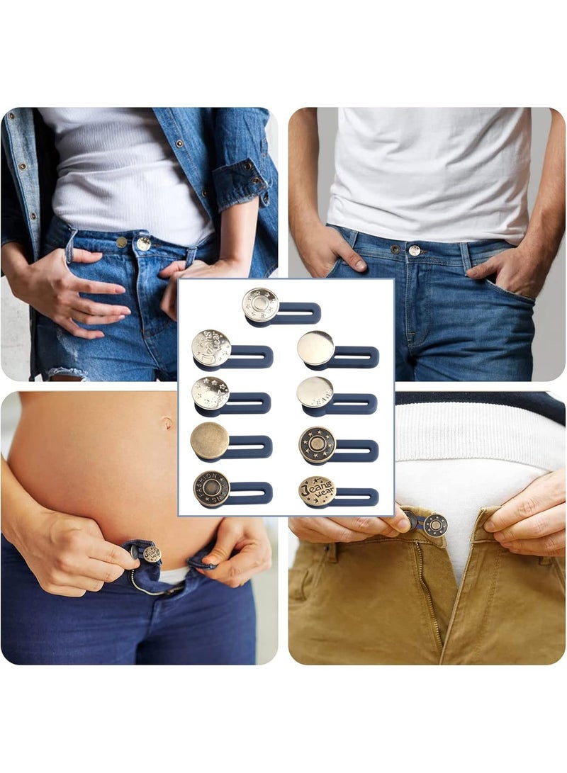 Happy Home 6 Pack Men's and Women's Metal Trouser Extenders - Seamless Waistband Extenders for Jeans, Collars, and Cuffs - Image 2