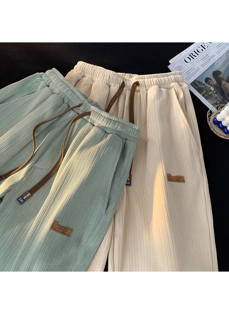 Generic - Summer Thin Ice Silk Mens Casual Sweatpants B01 green - Image 1