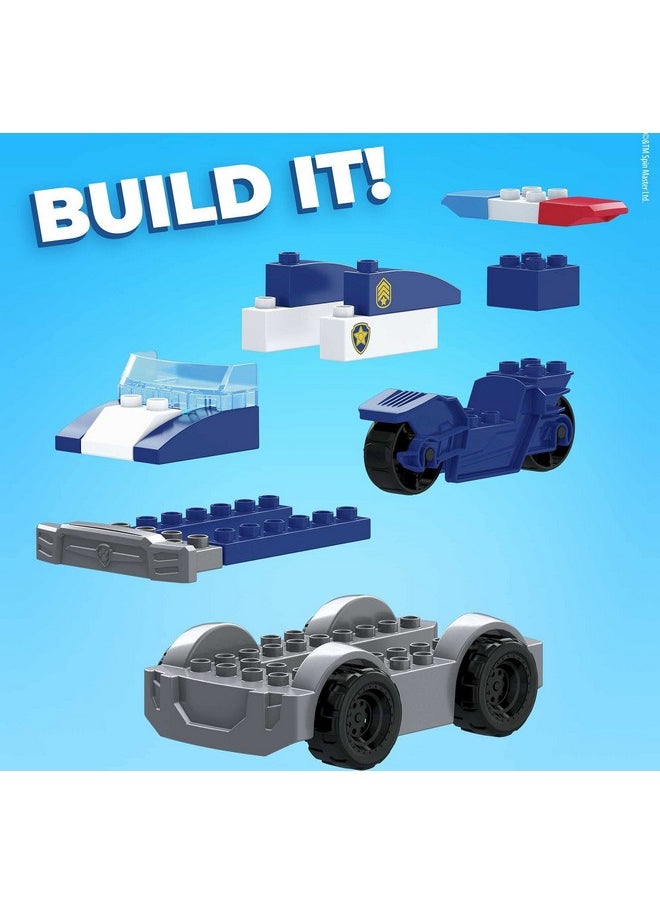 Mega Brands Mega BLOKS PAW Patrol Toddler Building Blocks Toy Car, Chase's City Police Cruiser with 31 Pieces, 1 Figure, Gift Ideas for Kids Age 3+ Years  - Image 4