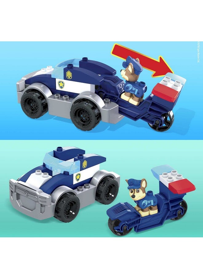 Mega Brands Mega BLOKS PAW Patrol Toddler Building Blocks Toy Car, Chase's City Police Cruiser with 31 Pieces, 1 Figure, Gift Ideas for Kids Age 3+ Years  - Image 5