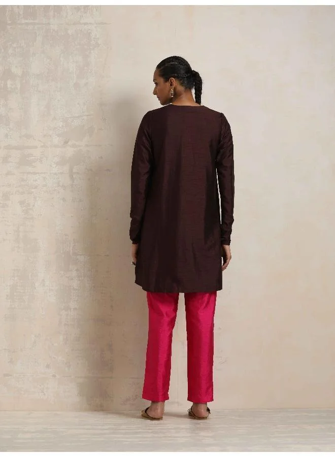 ترو برونز trueBrowns Cola Silk Kurta Co-ord Set
