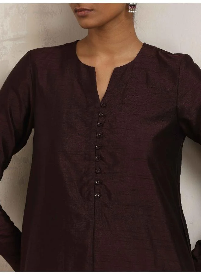 ترو برونز trueBrowns Cola Silk Kurta Co-ord Set
