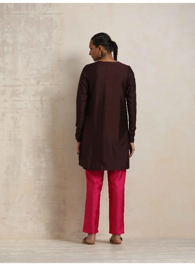 trueBrowns Cola Silk Kurta Co-ord Set