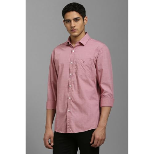 LOUIS PHILIPPE قميص لويس فيليب للرجال من القطن بقصة ضيقة (LYSFCSLPY03042_وردي, 40) - Image 2