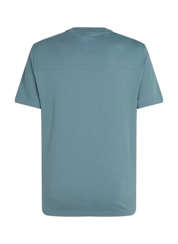 CALVIN KLEIN Logo Embroidered  Crew Neck T-Shirt