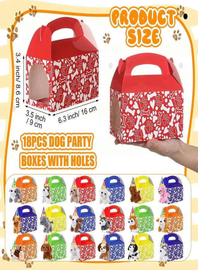 Gejoy 72 Pcs Adopt a Puppy Supplies Party Favors Include 18 Mini Plush Dog 18 Pet Birthday Hats 18 Puppy Adoption Certificate 18 Kraft Boxes for Pet Birthday Party Set Gifts(Novelty Dog) - Image 3
