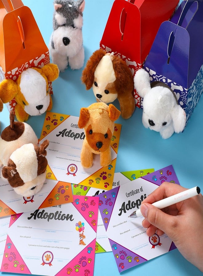 Gejoy 72 Pcs Adopt a Puppy Supplies Party Favors Include 18 Mini Plush Dog 18 Pet Birthday Hats 18 Puppy Adoption Certificate 18 Kraft Boxes for Pet Birthday Party Set Gifts(Novelty Dog) - Image 4