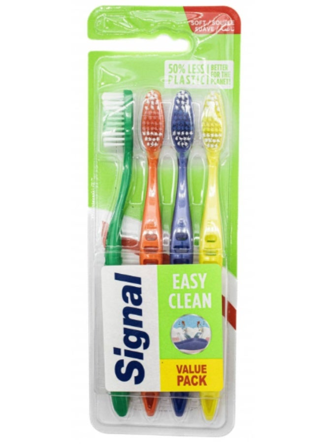 Signal Tooth Brush Family Pack Easy Clean Soft - Set of 4 - Image 1